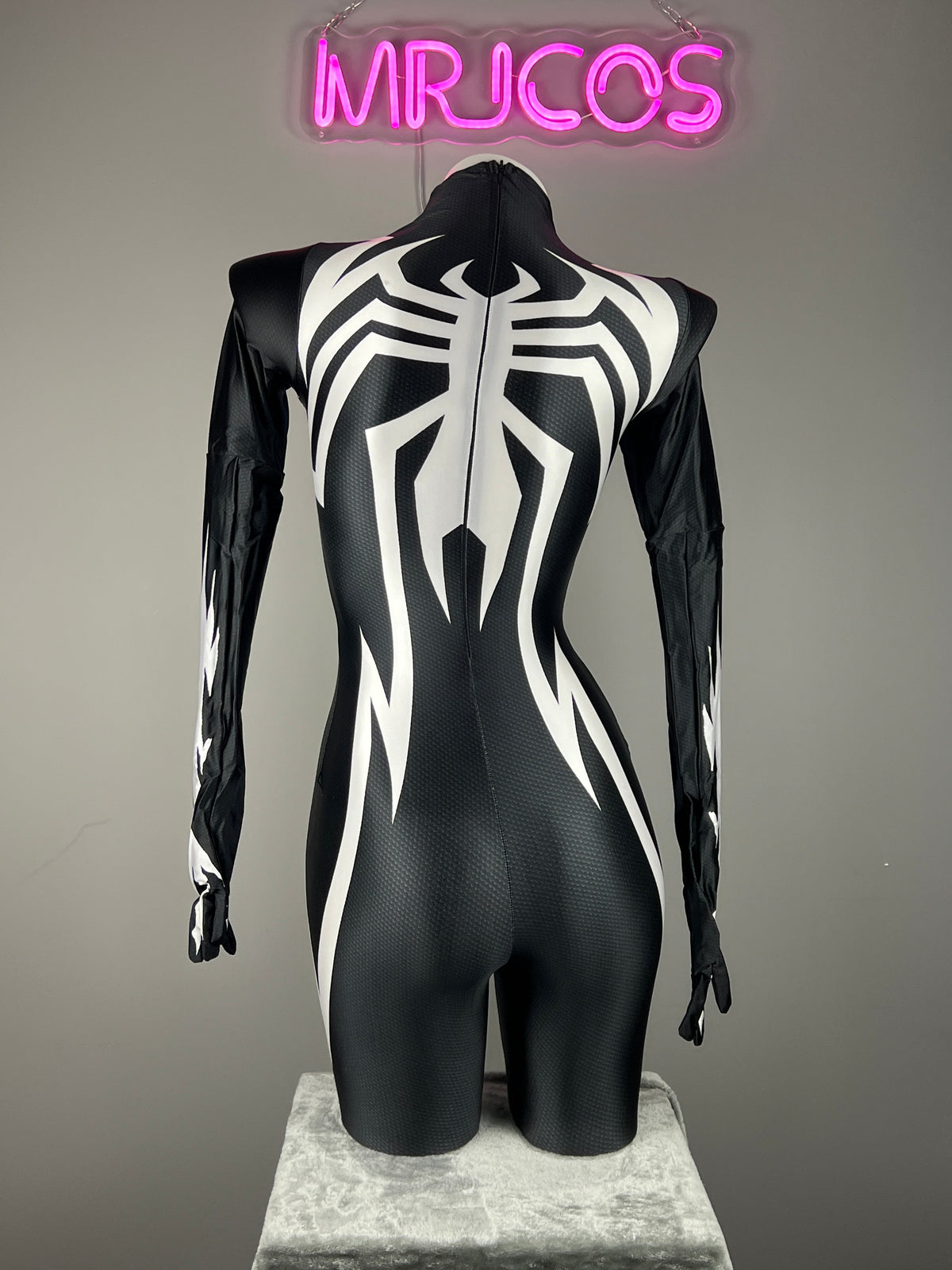 【DISCONTINUED】Symbiote Spider Cosplay Bodysuit | Spandex Black Spider Costume