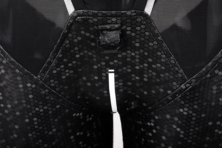 Tactical Anime Girl PU Leather Sheer Mesh Sexy Open Crotch Cosplay Full Bodysuit Costume