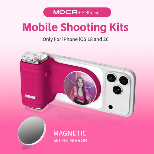 COMITOK MOCA iPhone Shooting Grip,Detachable rechargeable Bluetooth remote,DSLR Shutter/Focus Lock+Optional Fill Light/Mirror