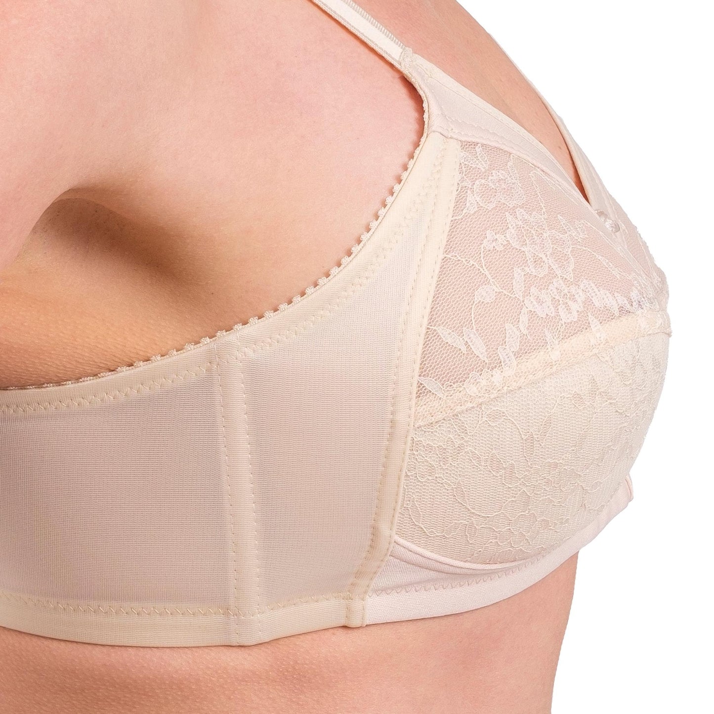 Full-Coverage Wireless Lace Bra