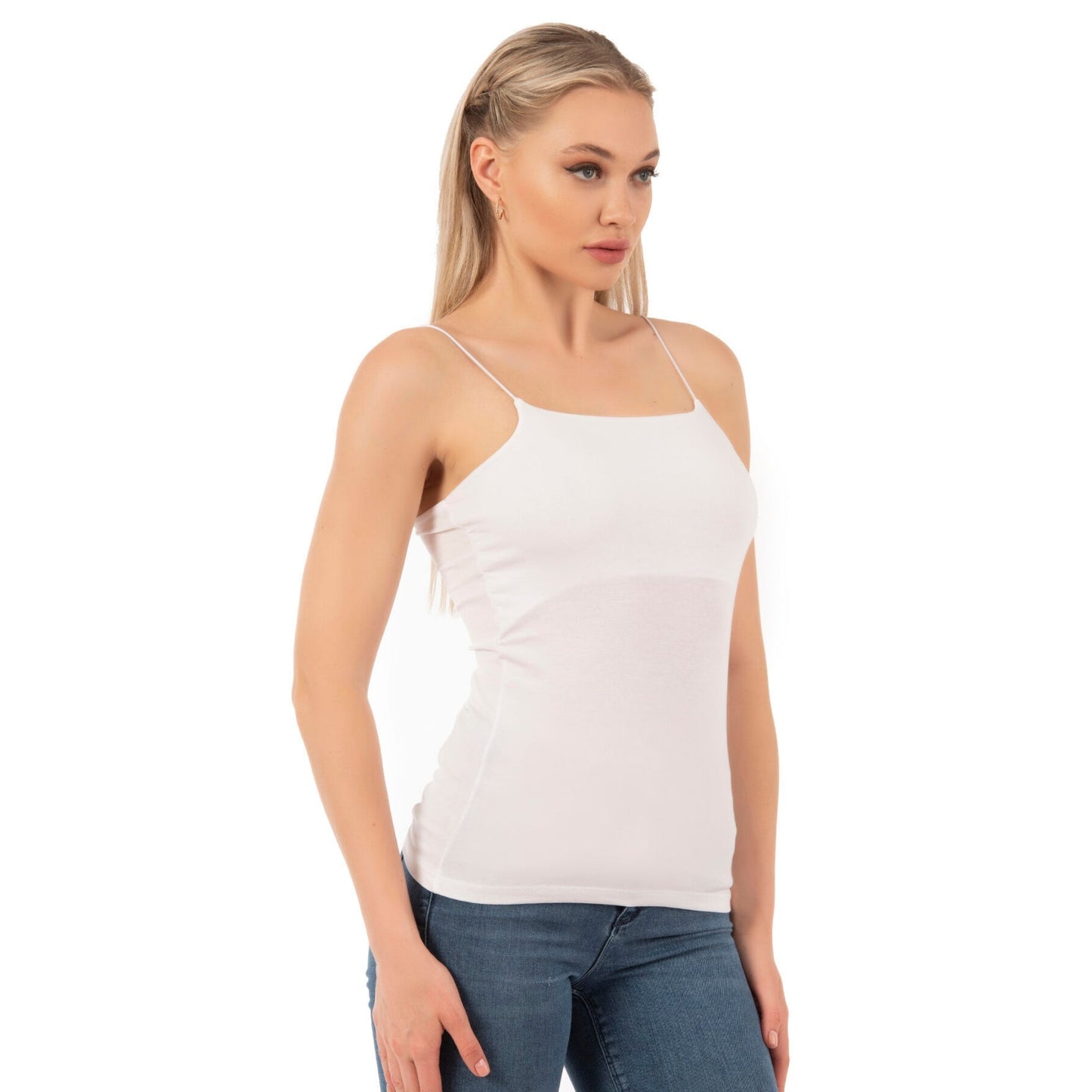 Women’s Cotton-Modal Camisole Top with Thin Straps