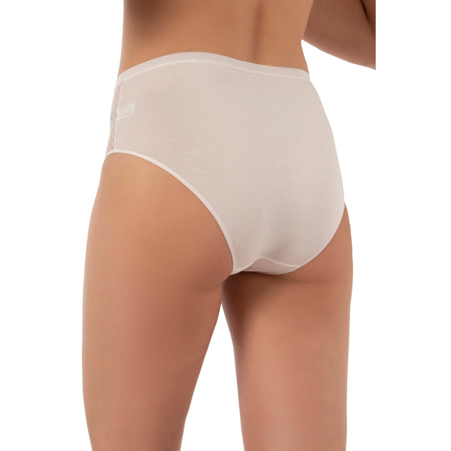 3-Pack Cotton Modal High-Leg Briefs with Lace Panels