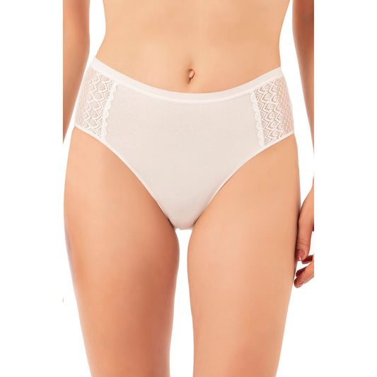 3-Pack Cotton Modal High-Leg Briefs with Lace Panels