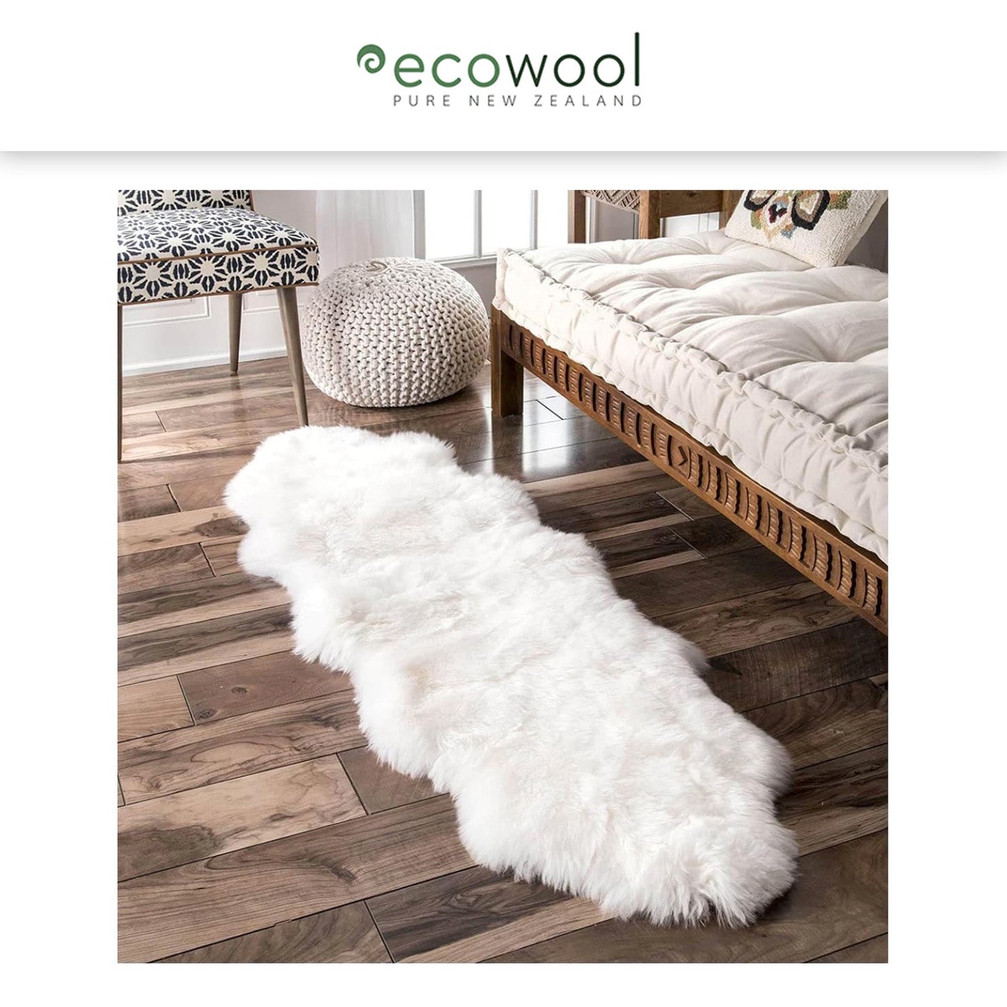 NATURAL SHEEPSKIN WOOL RUG