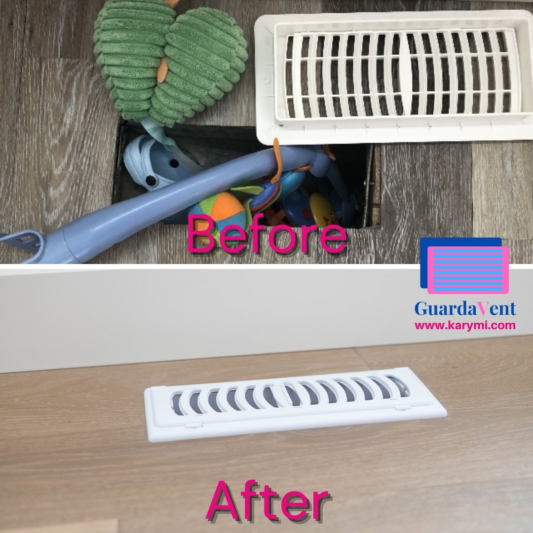 Vent Covers/Registers - Safe for Floors and Ceilings - Babyproof/Childproof - Fits 3"x 10" & 4"x10" Vent Openings