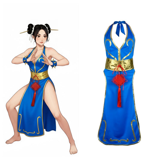 [Inventory Clearance] Chun Li Cosplay Costume Cheongsam Dress Lingerie Set