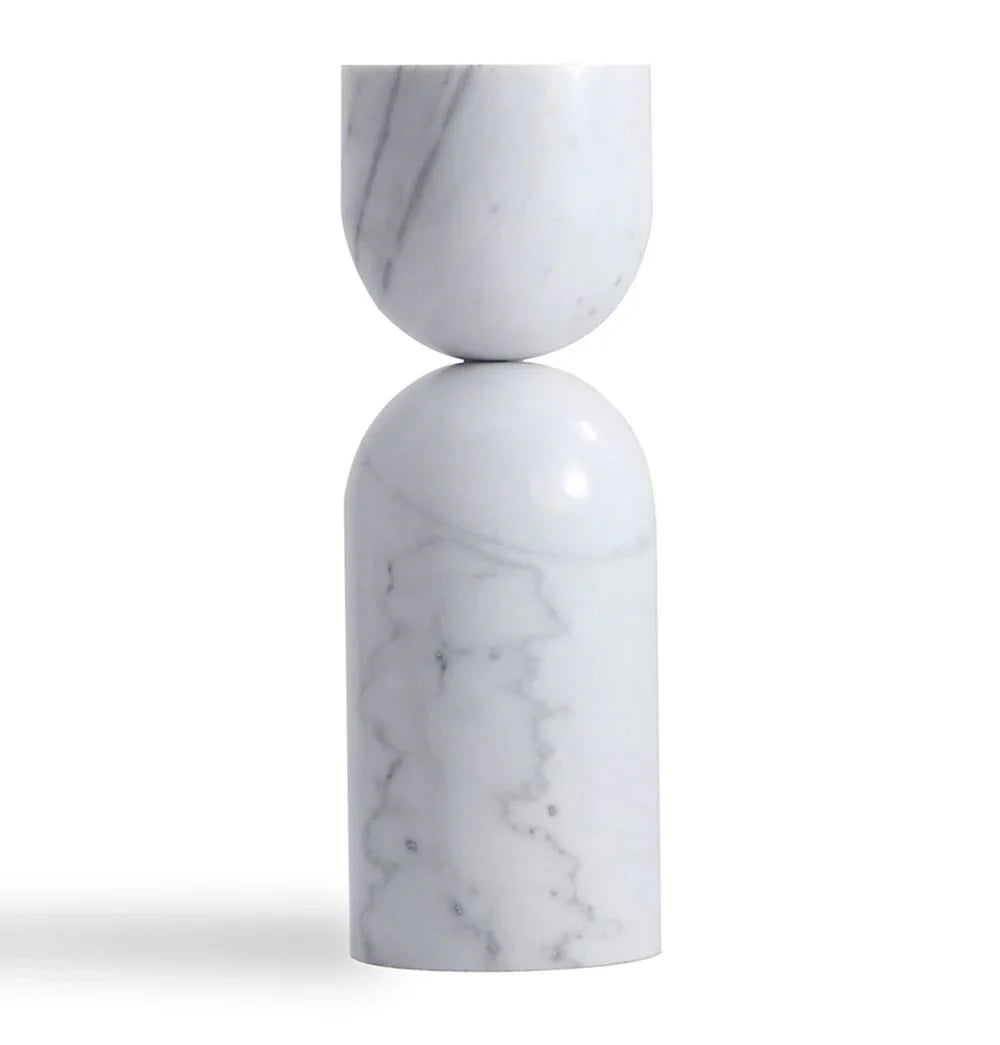 OCEANE WHITE MARBLE SIDE TABLE