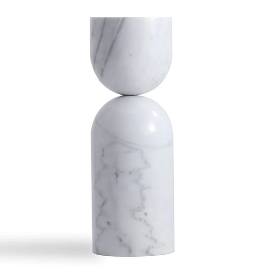 OCEANE WHITE MARBLE SIDE TABLE