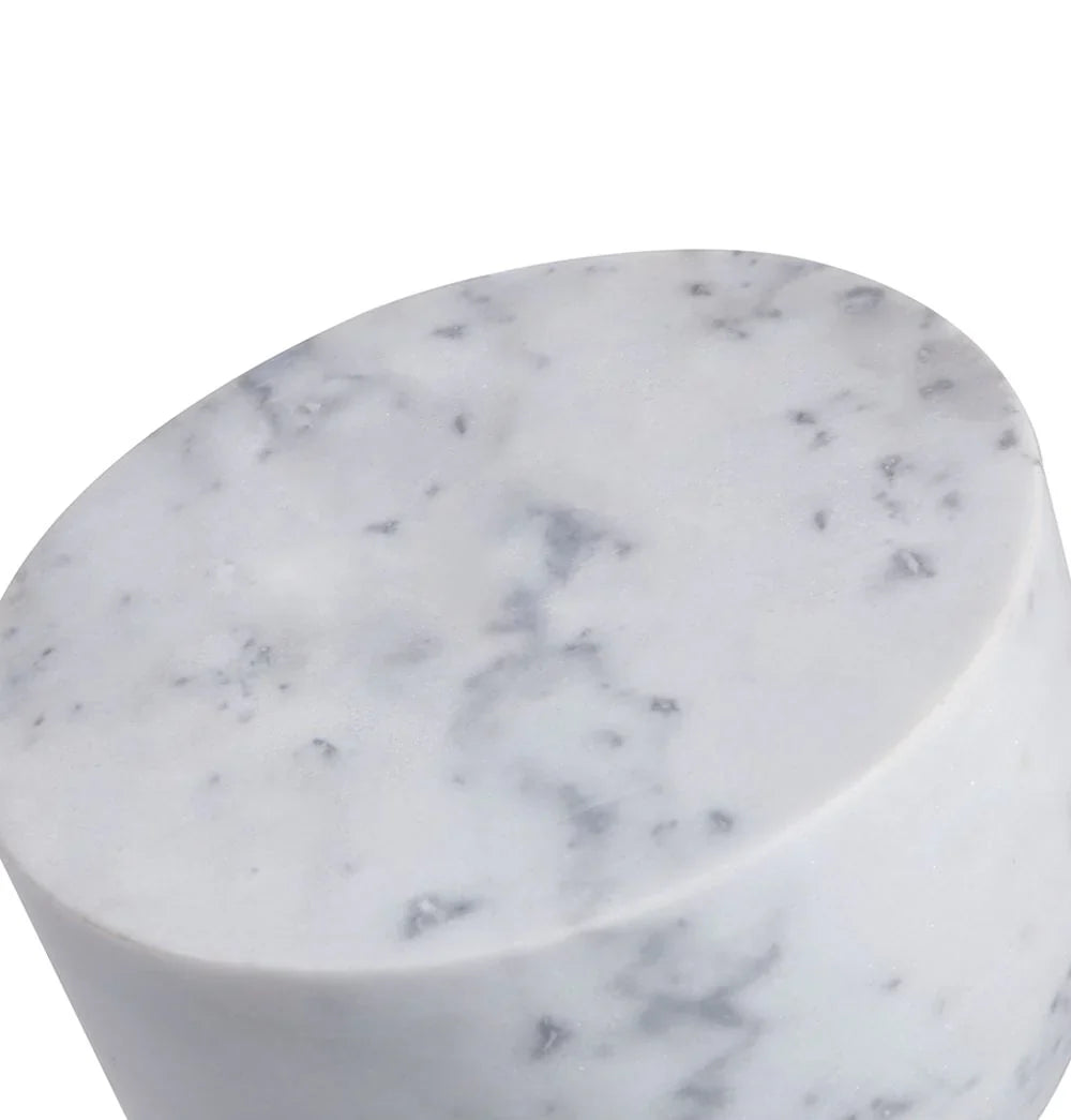 PENELOPE WHITE MARBLE SIDE TABLE