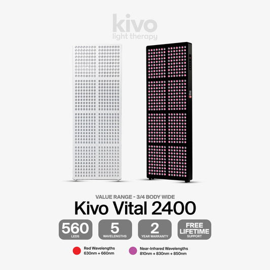 Kivo Vital 2400: Large Wide Body Red Light Therapy Panel